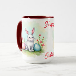 Caneca Coleção de Coelhinho da Páscoa Bonito Fofo