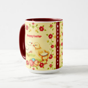 Caneca Coleção de Feriados de Galinha da páscoa Vintage