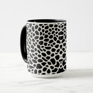 Caneca Coleção de Leopardo Branco de Luxo Popular Elegant