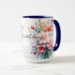 Caneca Coleção de Luxo Flores Silvestres da Moda
