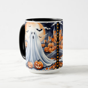 Caneca Coleção de outono de Pumpkin Moderno do Halloween