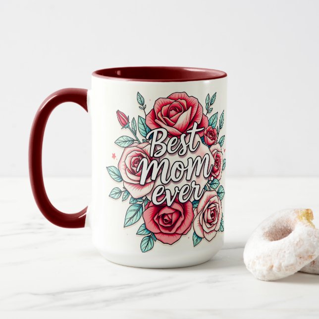 Caneca Coleção de Presentes de Luxo Floral Popular (Com Donut)
