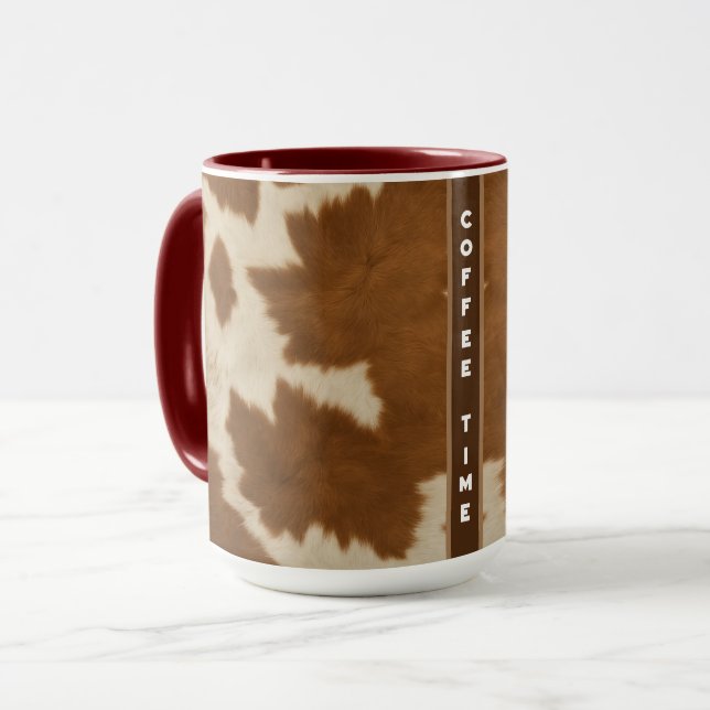 Caneca Coleção de Trendências de Couros Falsos de Vaca El (Frente Esquerda)