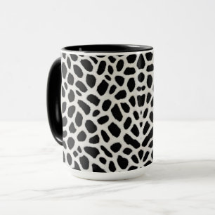 Caneca Coleção Elegante de Leopardo Branco Trendy de Luxo