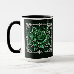 Caneca Coleção Flor de Cristal Esmeralda Real