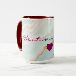 Caneca Coleção Luxo Dourado Rosa Bege Mint Popular