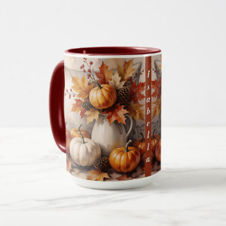 Caneca Coleção Moderna de Ação de Graças Dourada de Outon