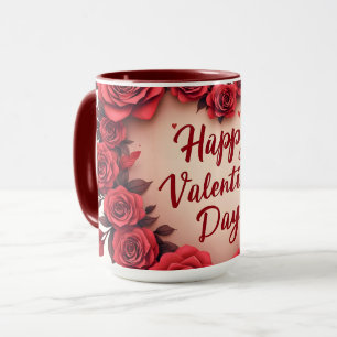 Caneca Coleção Moderna de Amor Floral Luxuosa e Bonita