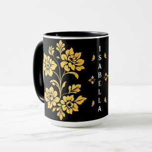 Caneca Coleção Moderna de Luxo Floral Elegante