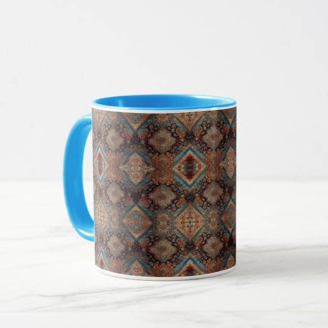 Caneca Coleção Persa de Tendências de Padrões Antigos (Frente Esquerda)