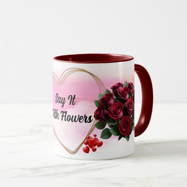 Caneca Coleção personalizável de Rosa Mug (Frente Esquerda)