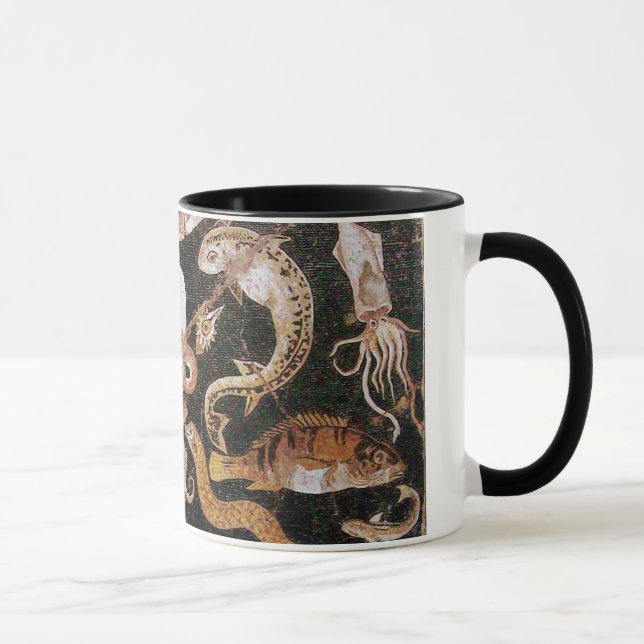 CANECA COLEÇÃO POMPEII/OCEANO - CENA DA VIDA MARÍTIMA (Direita)