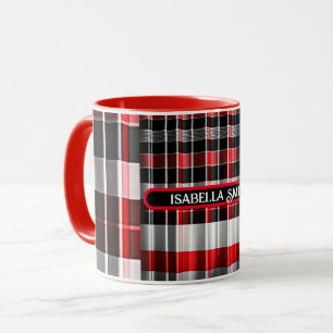 Caneca Coleção Popular de Xadrez Negra Vermelha