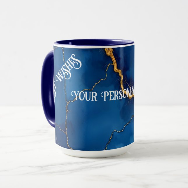 Caneca Coleção Real Dourada Marble Popular (Frente Esquerda)