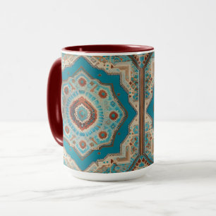 Caneca Coleção Turca de Tendências de Padrões Antigos