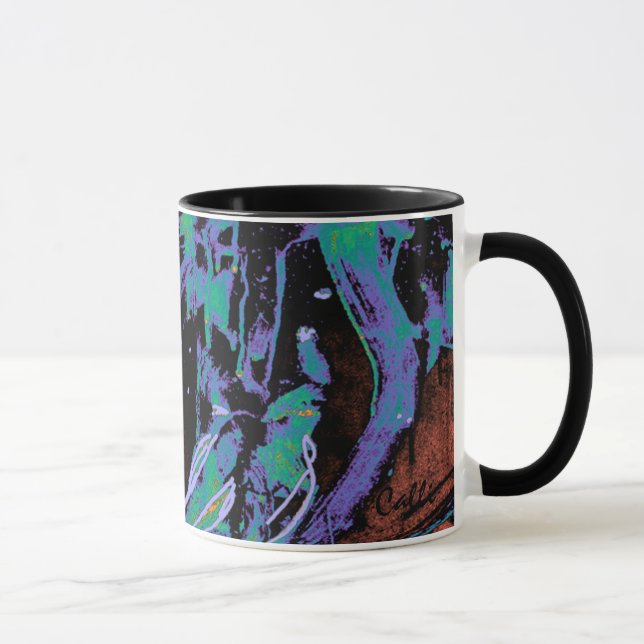 Caneca coleccionável da arte abstracta com estrela (Direita)