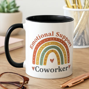 Caneca Colega Boho Divertido Suporte Emocional Melhor Ami