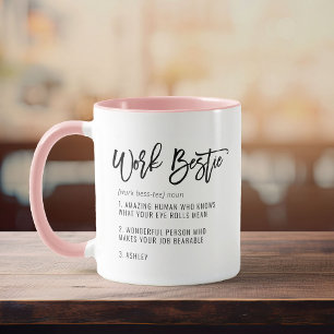 Caneca Colega de Colegas de Trabalho Diversão de Bestie 