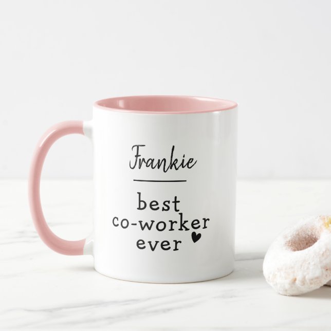 Caneca Colega de Trabalho Personalizado, Colega Rosa, Bra (Com Donut)