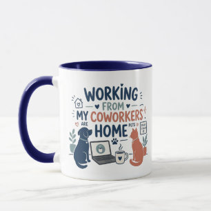 Caneca Colegas de Trabalho Engraçados em Casa Escritório 