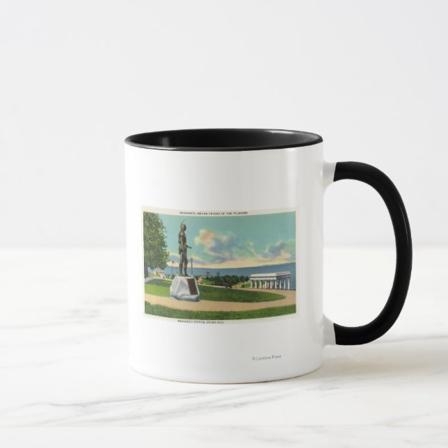 Caneca Coles Hill View da Estátua de Massasoit (Direita)