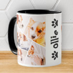 Caneca Coleta Foto de Colagem de 6 Imagens Personalizadas<br><div class="desc">Esta design simples e moderna é composta por tipografia sans serif. Adicione fotos personalizadas.</div>