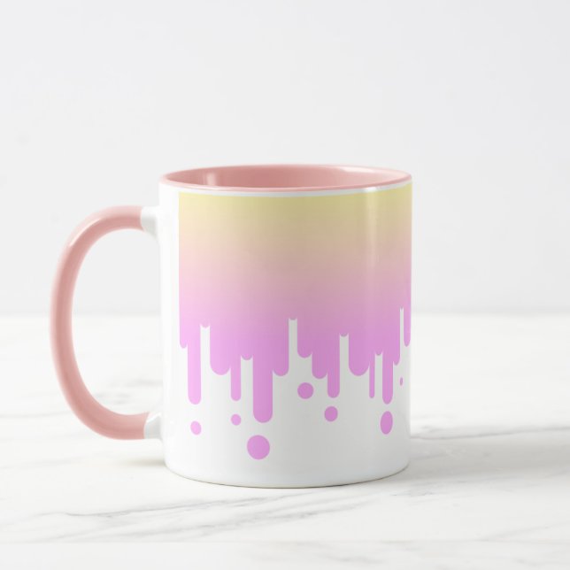 Caneca Coletor de Gradiente Rosa e Amarelo (Esquerda)