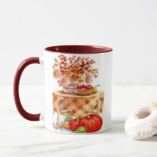 Caneca Colheita de Mesas quente do outono