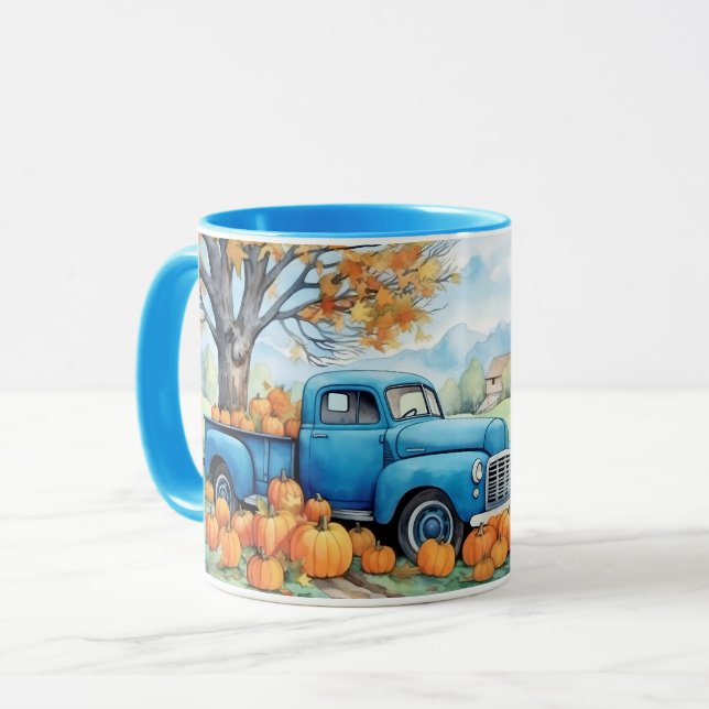 Caneca Colheita de Outono e Abóboras (Frente Esquerda)