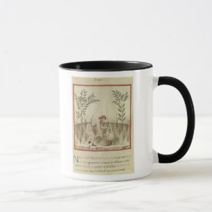 Caneca Colhendo alho-porros, 'de Tacuinum Sanitatis