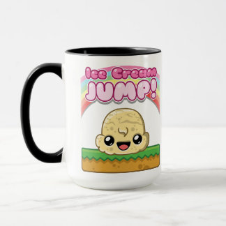 Caneca Colher de Vanilla com Texto do Salto de Sorvete