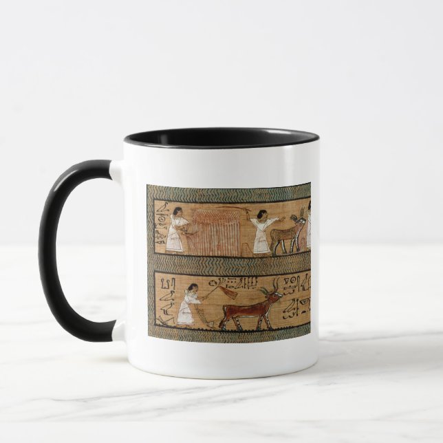 Caneca Colher e ploughing, detalham uma descrição (Esquerda)