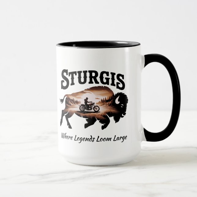 Caneca Colinas Negras Sturgis SD Legendas de Bison (Direita)