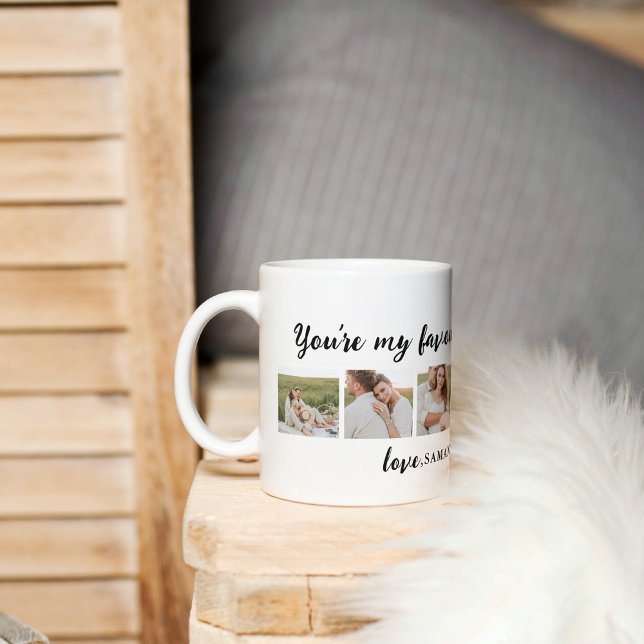 Caneca Collage Casal Photo & You Are My Favorite Human (Criador carregado)
