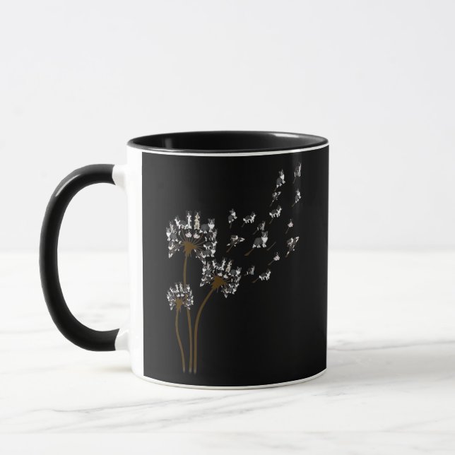 Caneca Collie Flower Fly Dandelion Border Collie (Esquerda)