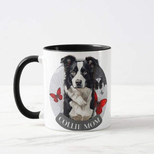 Caneca Collie Mãe – Xícara de Café Presente para A (Esquerda)