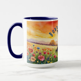 Caneca Collie Mug de Borda Personalizada, Personalize Seu