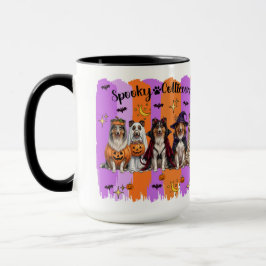 Caneca Collies de Halloween