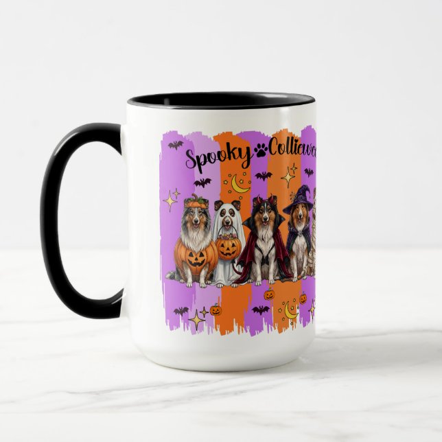 Caneca Collies de Halloween (Esquerda)