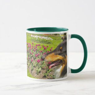 Caneca Collies e Tulips