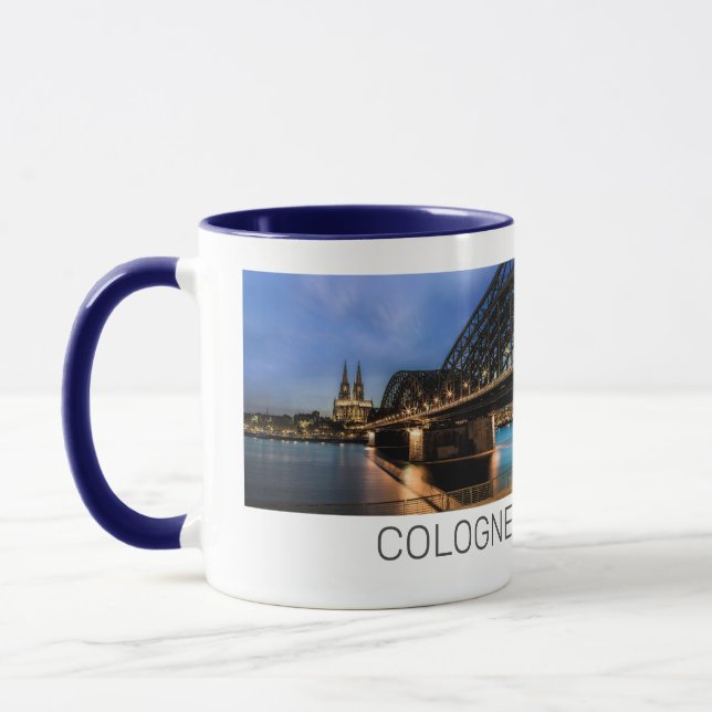 Caneca Colônia Cityscape Alemanha Dom Night Souvenir (Esquerda)