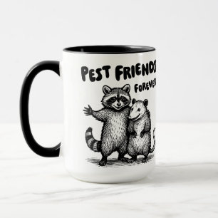Caneca Coloque os amigos para o Impressão preto para semp