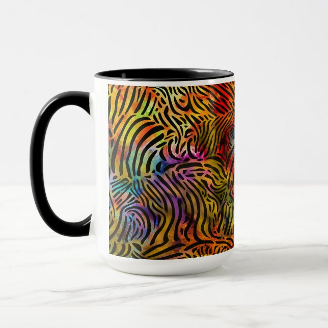 Caneca Coloração Dramática do Padrão de Zebra (Esquerda)