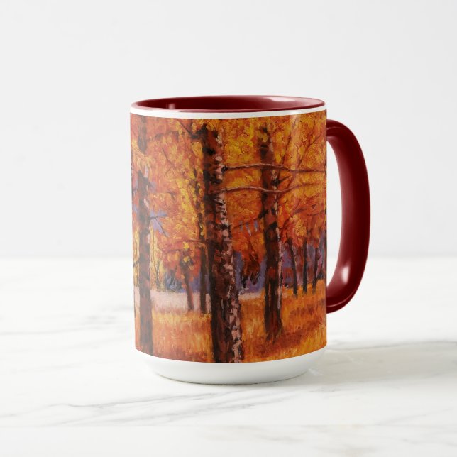 Caneca Colorado Aspens in Beautiful Autumn Splendor (Frente Esquerda)