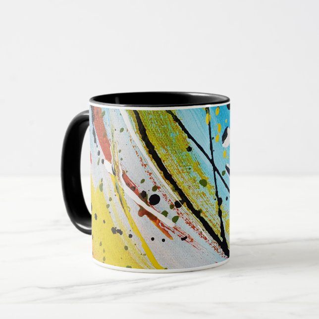 Caneca Colorful Abstract Modern Unique (Frente Esquerda)