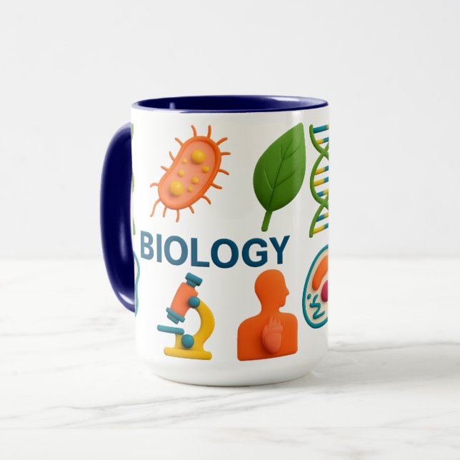 Caneca Colorful Biology Science Ceramic Mug (Frente Esquerda)