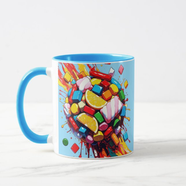 Caneca Colorful Candy Sphere Mug | Sweet & Fun Coffee Cup (Esquerda)