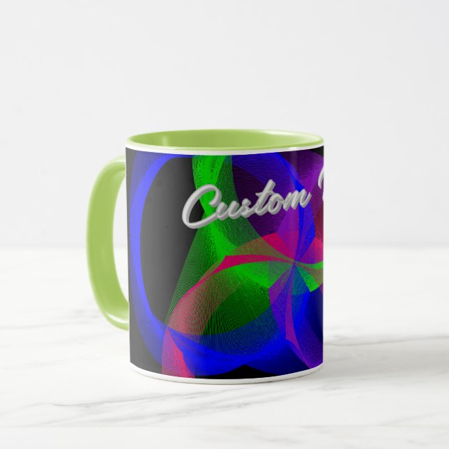 Caneca Colorful Circular Blend Geometric Coffee Mug (Frente Esquerda)