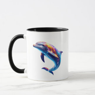 Caneca Colorful Dolphin Cute Arts