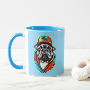 Caneca Colorful French Bulldog